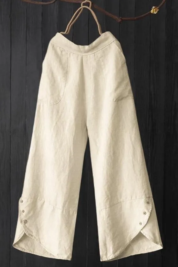 High Waist Loose Irregular Casual Pants