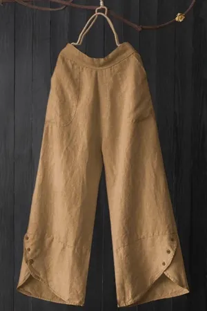 High Waist Loose Irregular Casual Pants