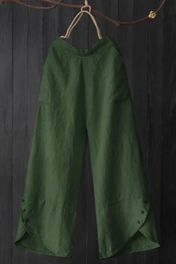 High Waist Loose Irregular Casual Pants