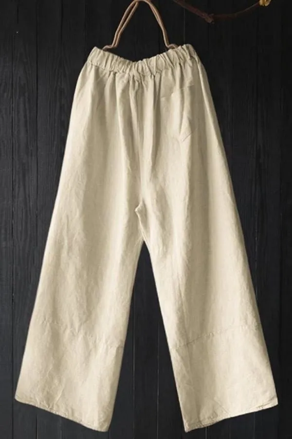 High Waist Loose Irregular Casual Pants