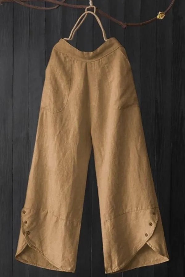 High Waist Loose Irregular Casual Pants