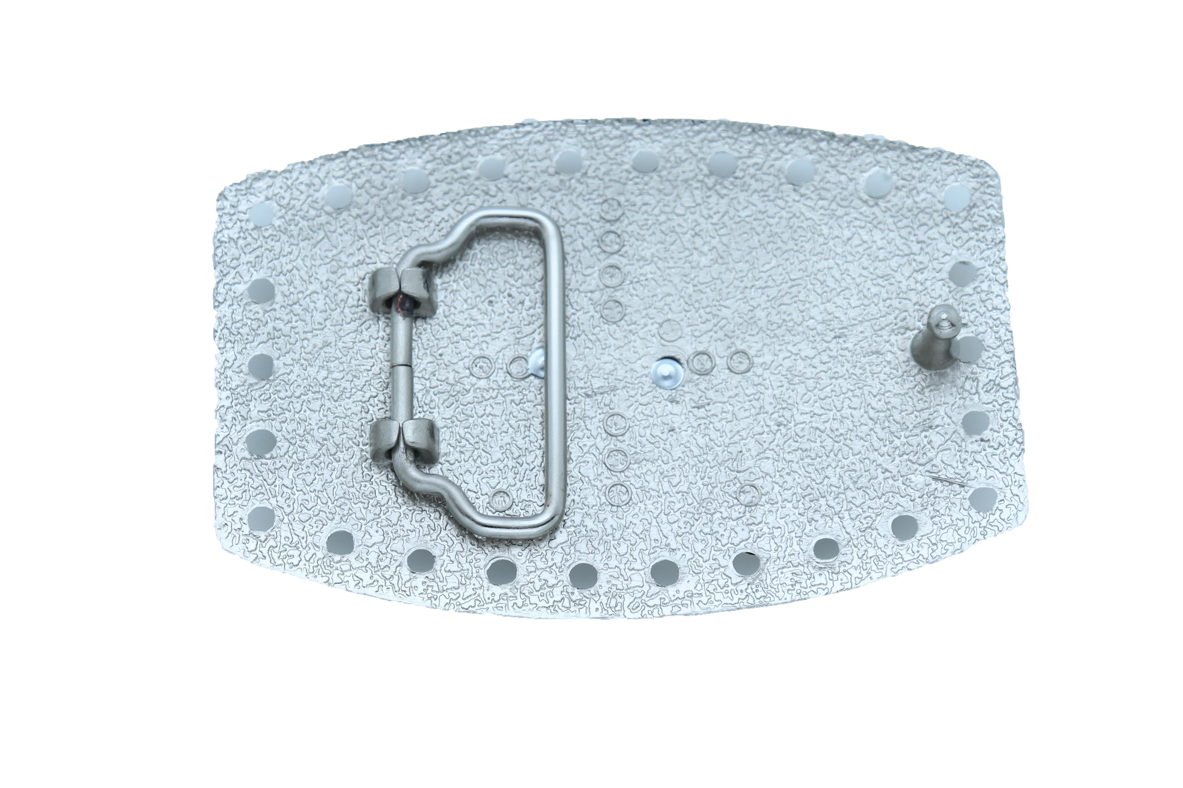 Horse Profile Silver Metal Rectangular Belt Buckle