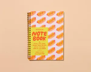 Hot Dogs Letterpress Spiral Notebook
