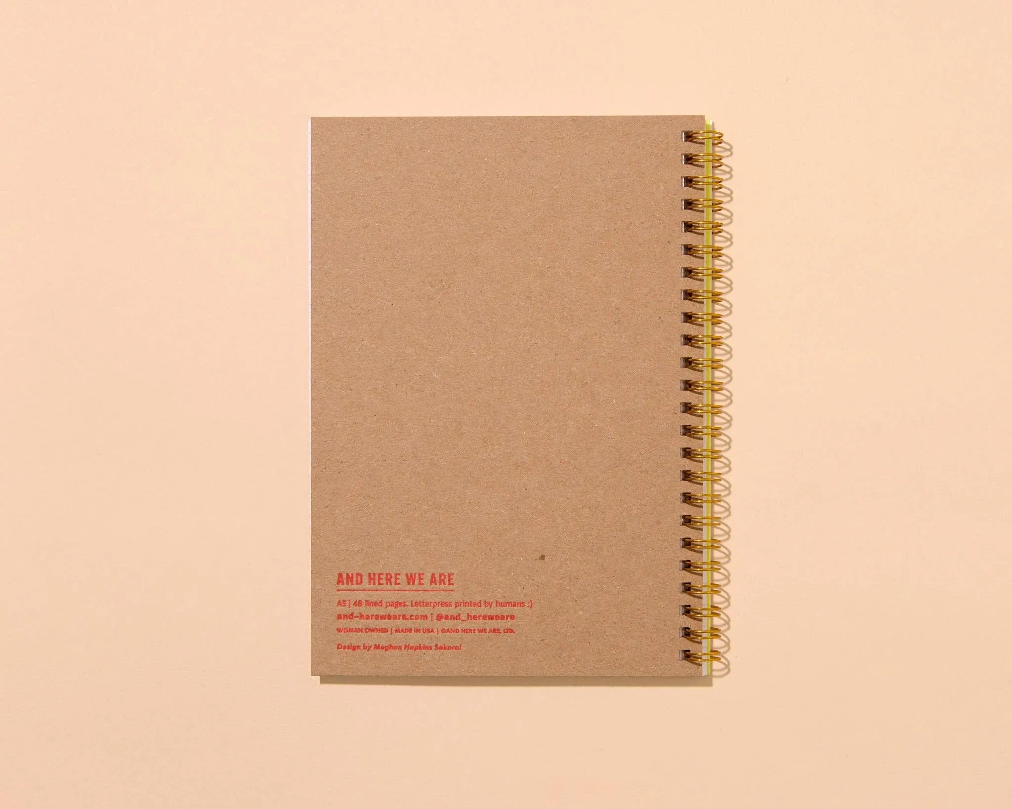 Hot Dogs Letterpress Spiral Notebook