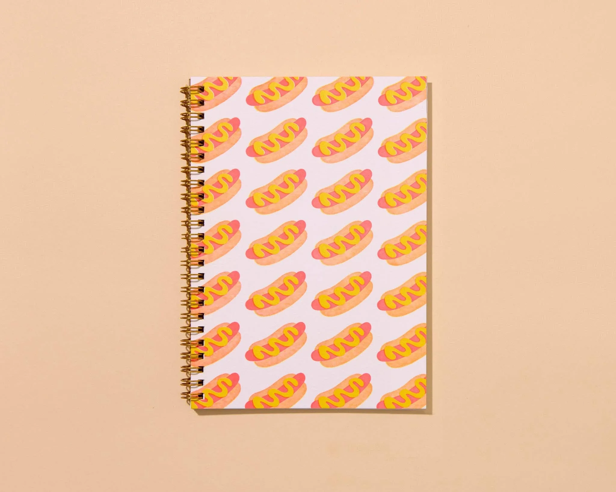Hot Dogs Letterpress Spiral Notebook