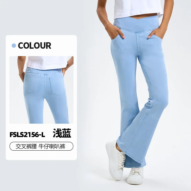 INSTOCK-New spring and summer cross waist jeans for women