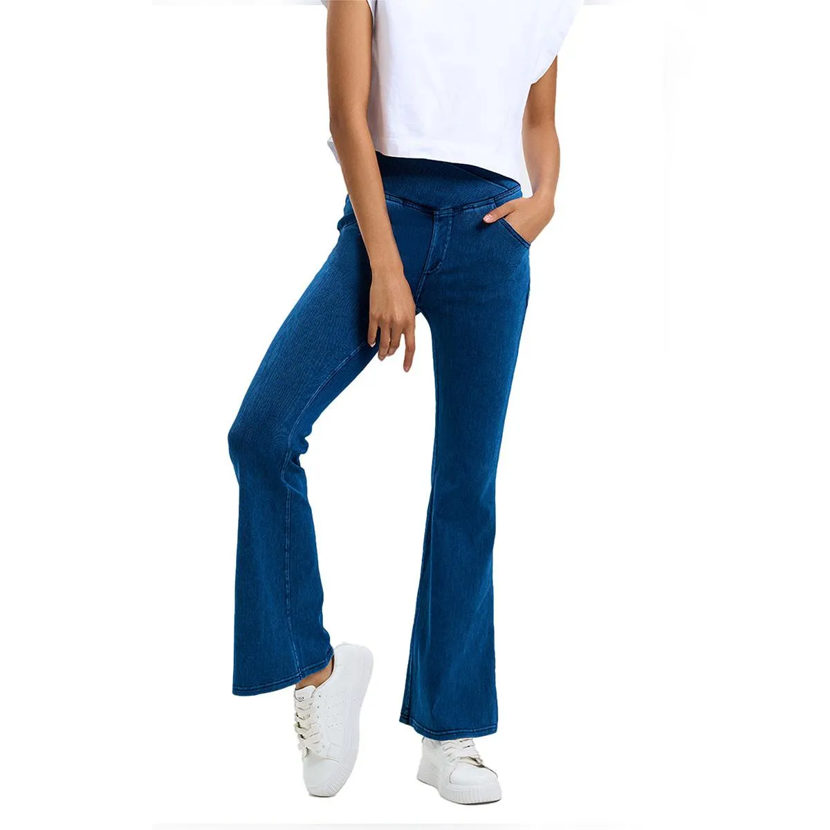 INSTOCK-New spring and summer cross waist jeans for women
