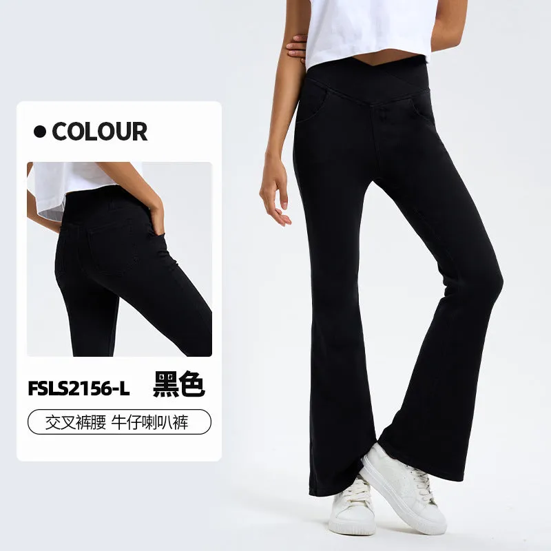 INSTOCK-New spring and summer cross waist jeans for women