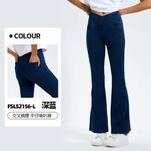 INSTOCK-New spring and summer cross waist jeans for women