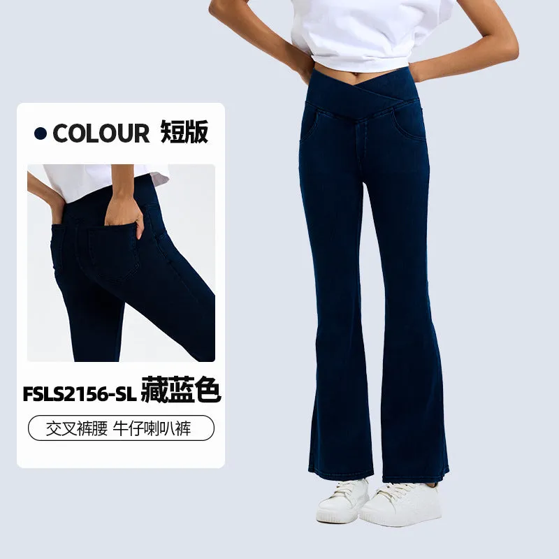 INSTOCK-New spring and summer cross waist jeans for women