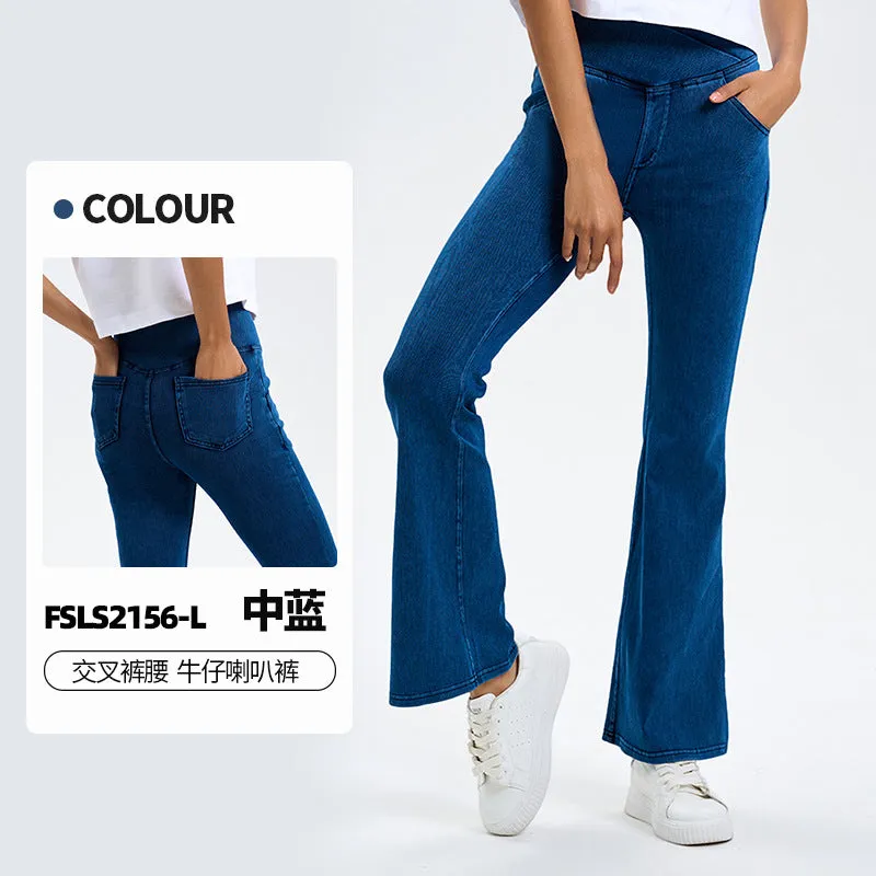 INSTOCK-New spring and summer cross waist jeans for women