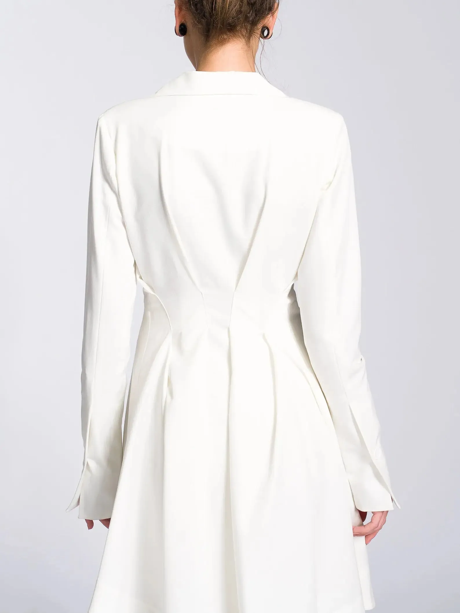 Irregular Hem Jacket  Pants Suit - Trendy Two-Piece Outfit