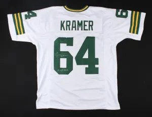 Jerry Kramer Signed Green Bay Packer Jersey Inscribed "H.O.F. 2018" (Radtke COA)