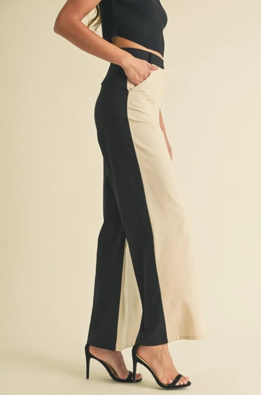Jewel Color Block Pants