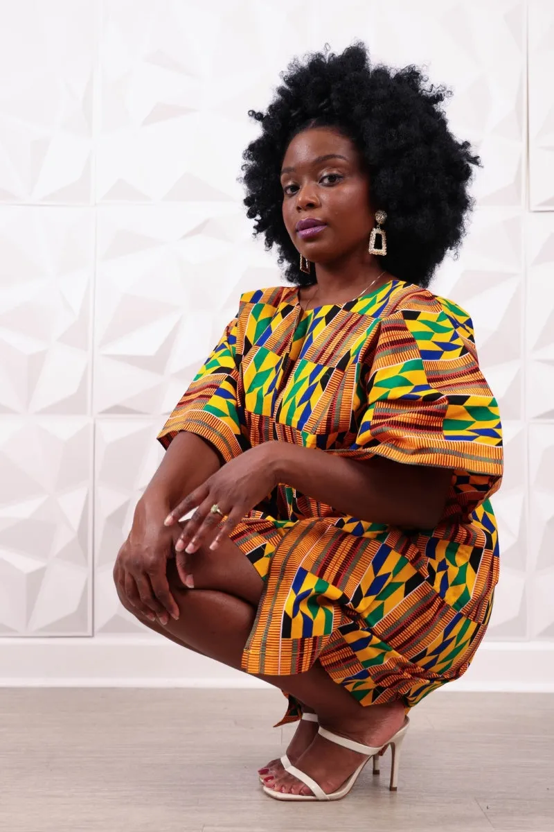 Kente Dashiki Maxi Shirt