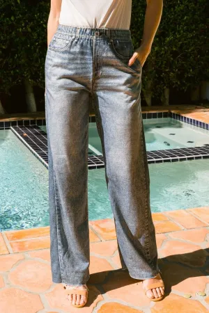 Knit "Denim" Pants