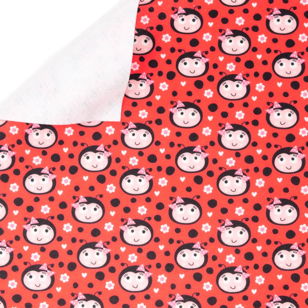Ladybugs Printed Felt