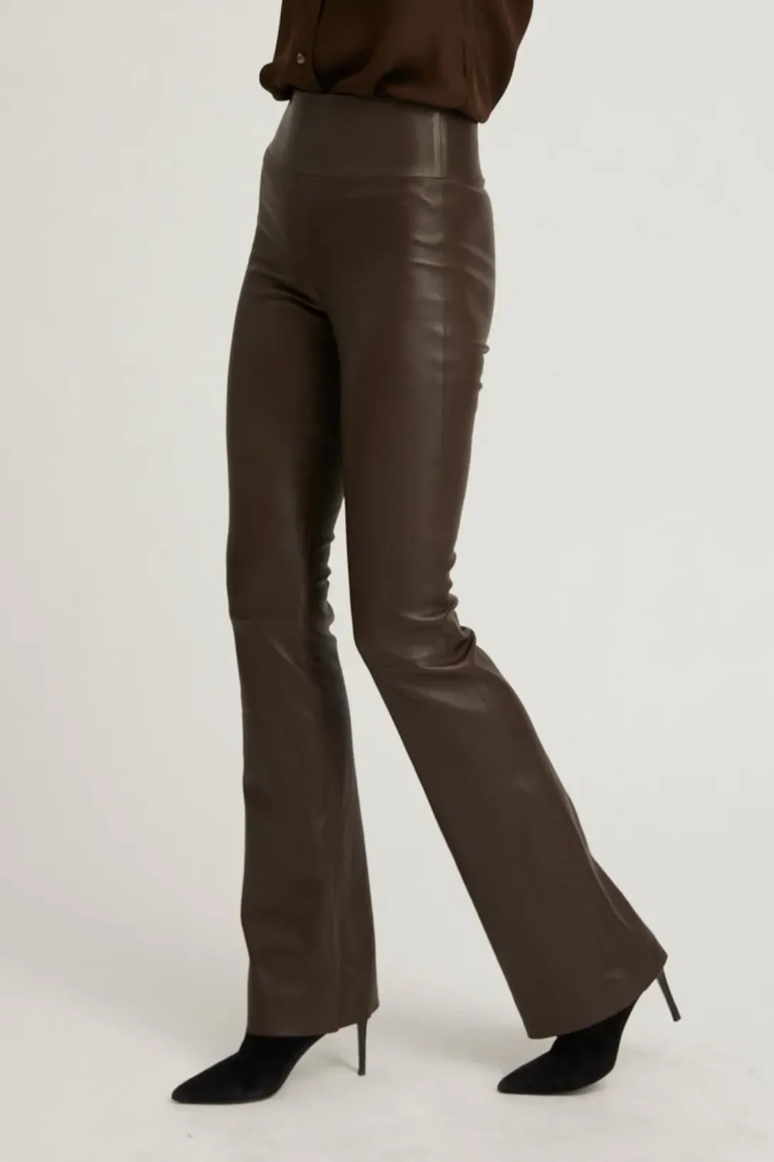 Leather Micro Flare Pants | Americano