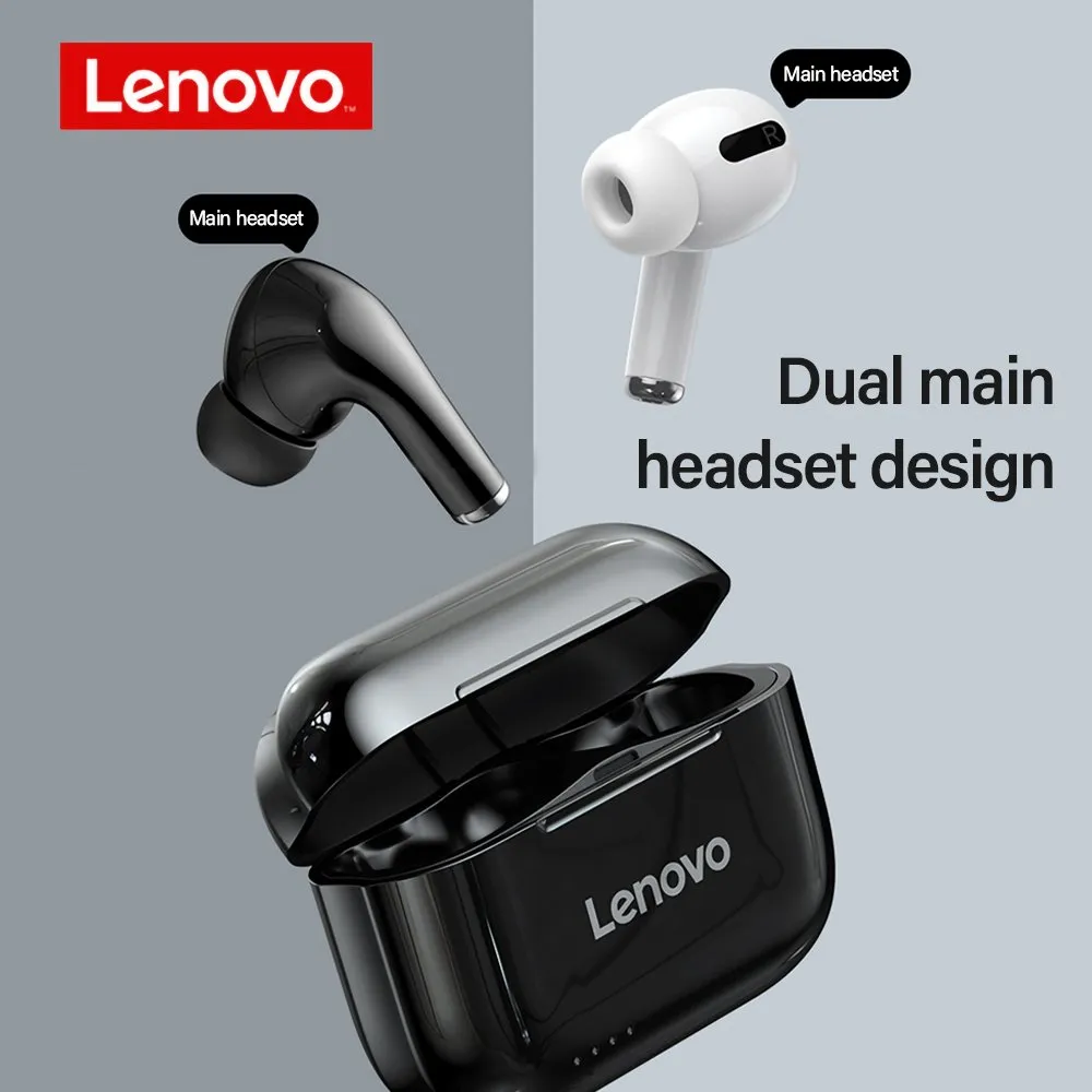 Lenovo Lp1s Bluetooth Sports Hifi Stereo Earbuds With Mic - White