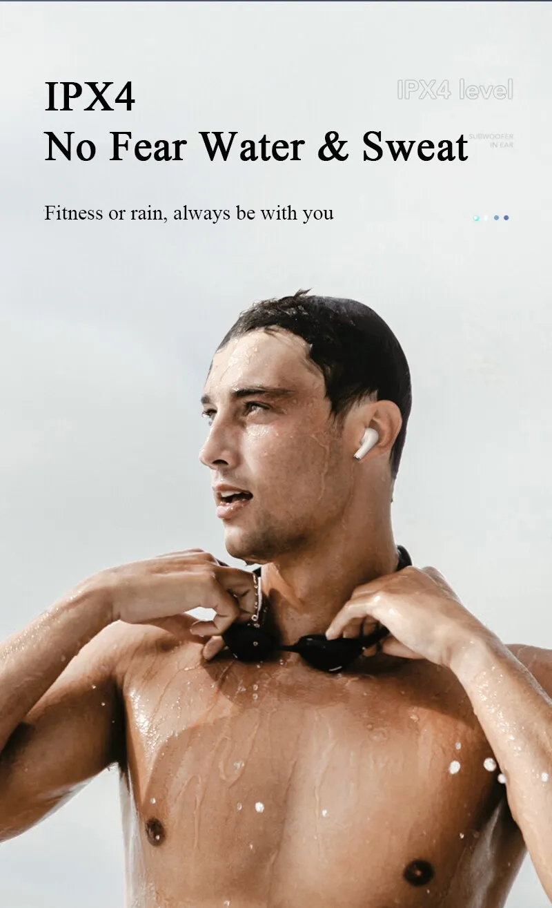 Lenovo Lp1s Bluetooth Sports Hifi Stereo Earbuds With Mic - White