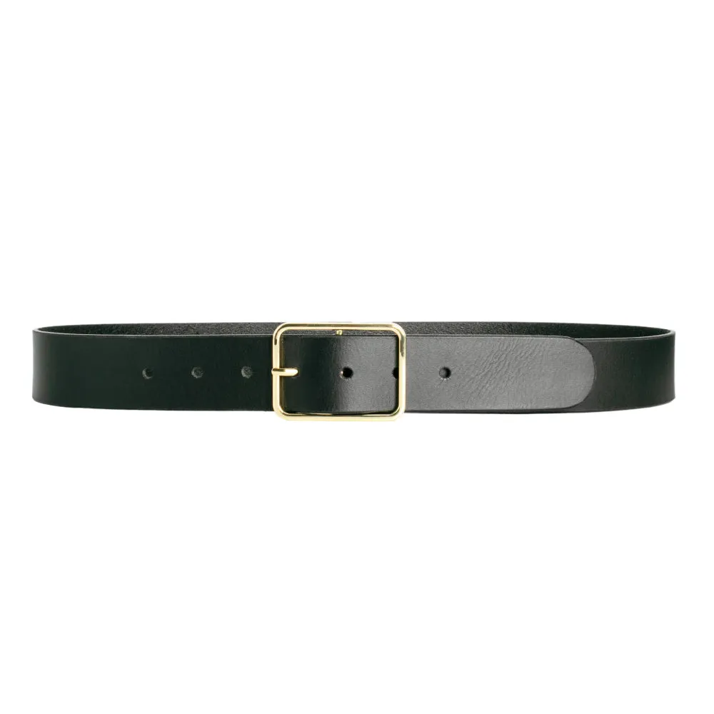 Loop Leather Tess Belt - Gold Buckle