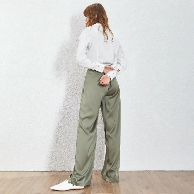 Loose Casual Trousers High Waist Maxi Wide Leg Pants