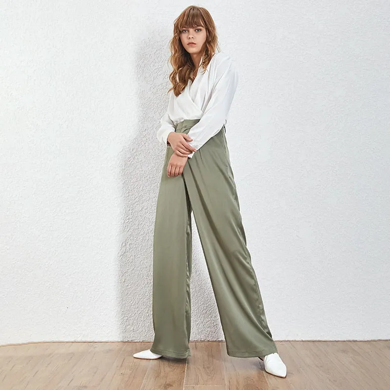 Loose Casual Trousers High Waist Maxi Wide Leg Pants