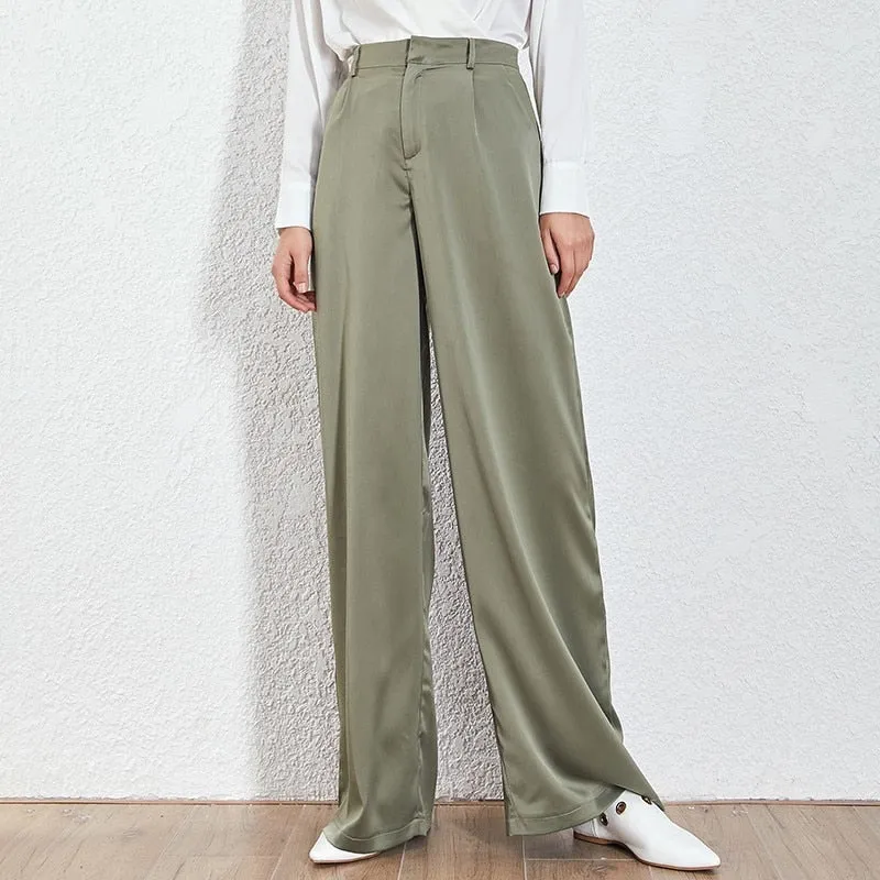 Loose Casual Trousers High Waist Maxi Wide Leg Pants