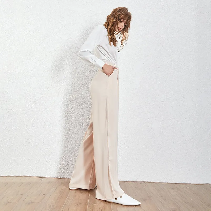 Loose Casual Trousers High Waist Maxi Wide Leg Pants