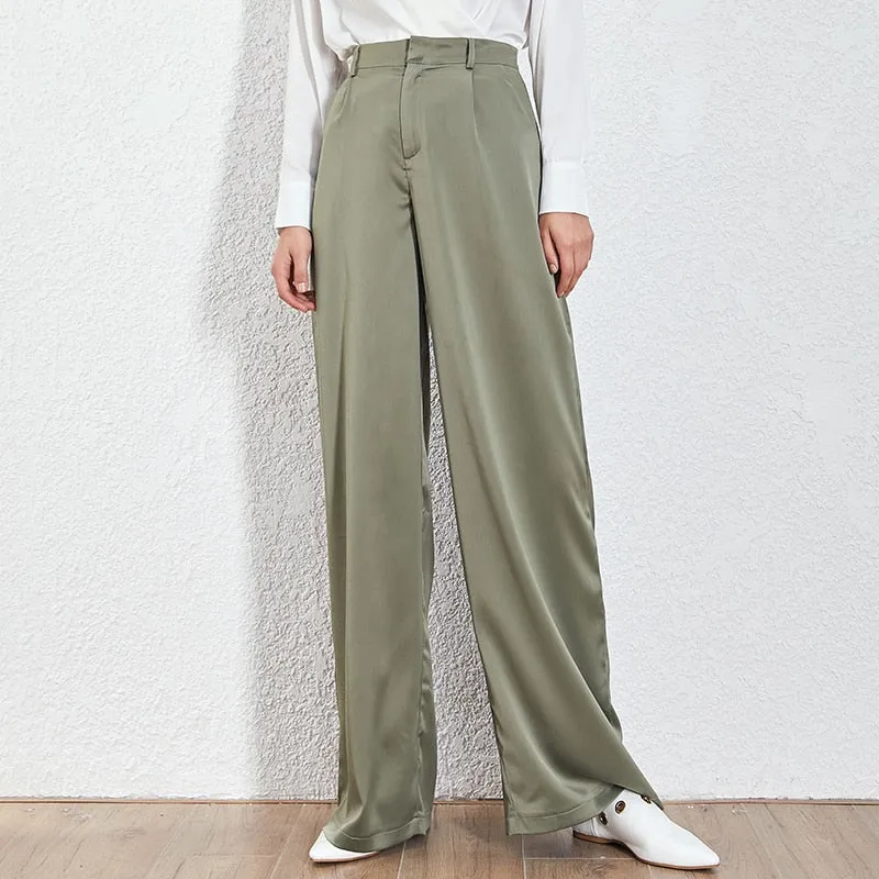 Loose Casual Trousers High Waist Maxi Wide Leg Pants