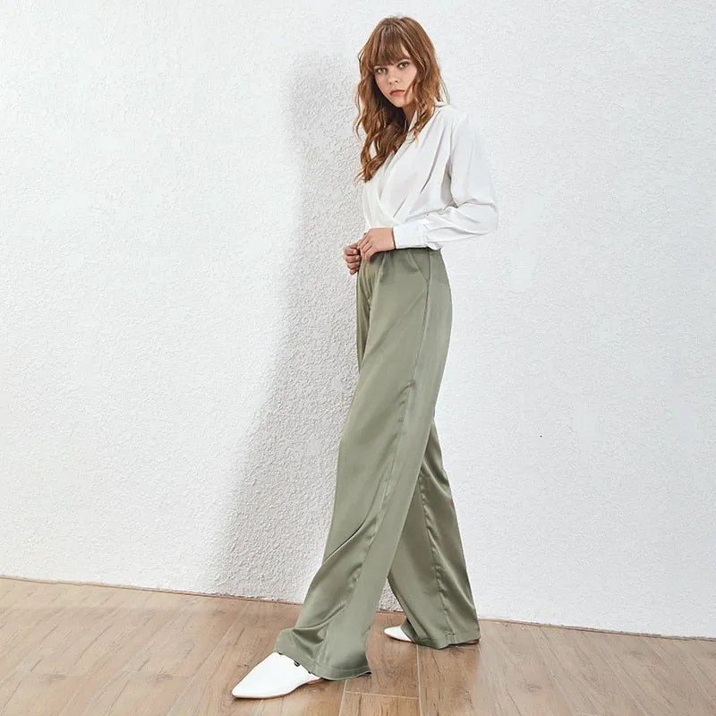 Loose Casual Trousers High Waist Maxi Wide Leg Pants
