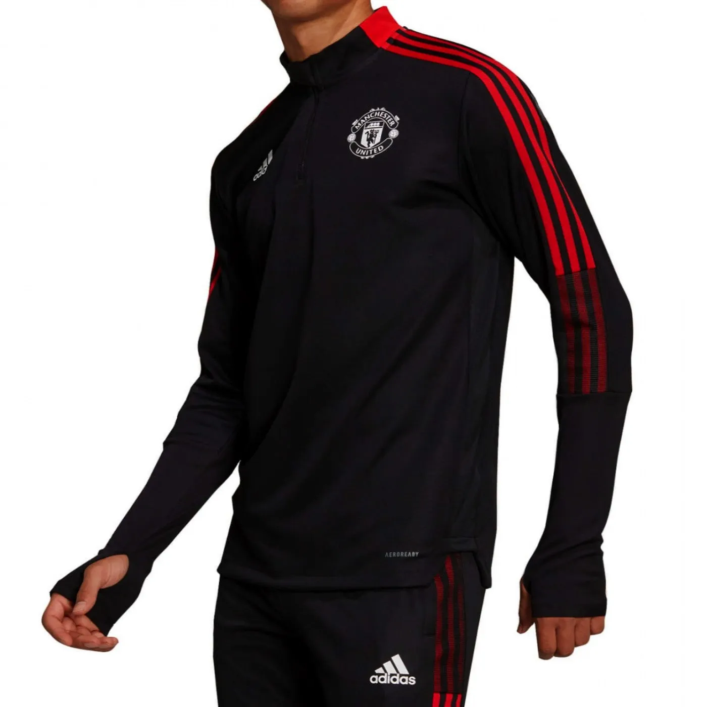 Manchester United black training technical tracksuit 2021/22 - Adidas