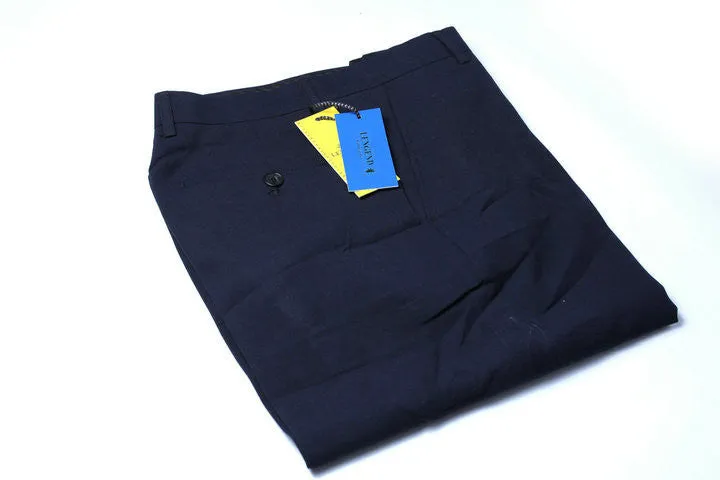 Men Brand Work Wear Office Black Blue Gray Flat Suit Pants Wedding Party Business Formal Trousers