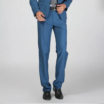 Men Dress Pants Male Slim Fit Dress Trousers Mens Fashion Brand Black Business Blazer