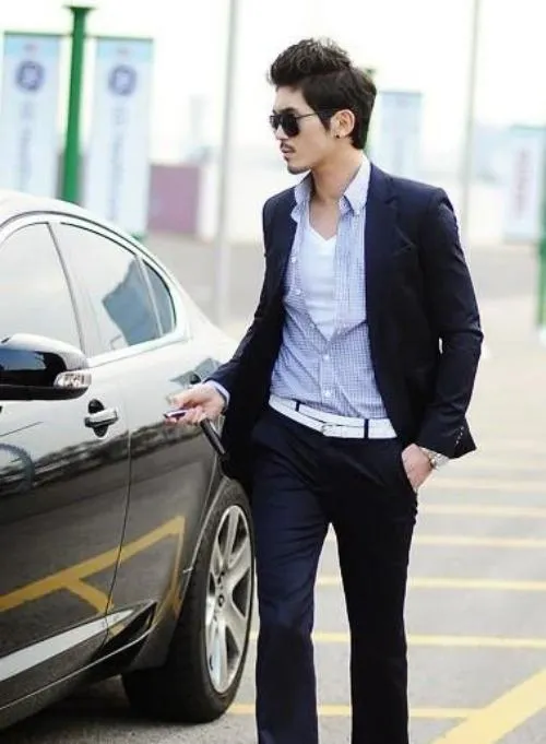 Men Dress Pants Male Slim Fit Dress Trousers Mens Fashion Brand Black Business Blazer