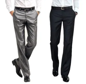 Men Dress Pants Male Slim Fit Dress Trousers Mens Fashion Brand Black Business Blazer