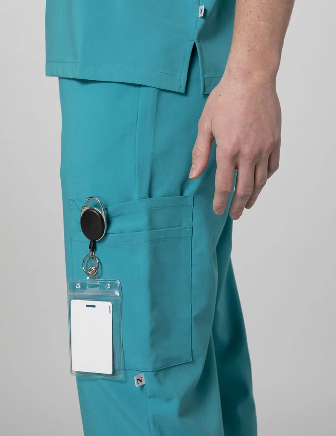 Mens Straight Leg Scrub Pants - Teal