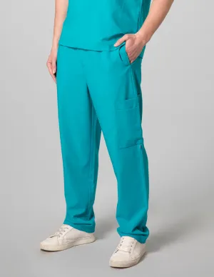 Mens Straight Leg Scrub Pants - Teal
