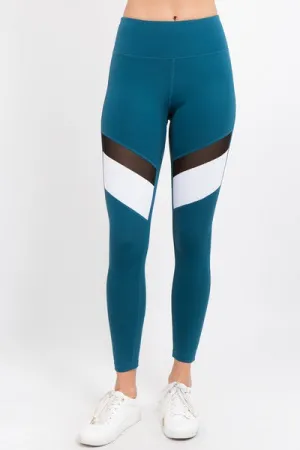 Mesh Colorblock Tight - Teal