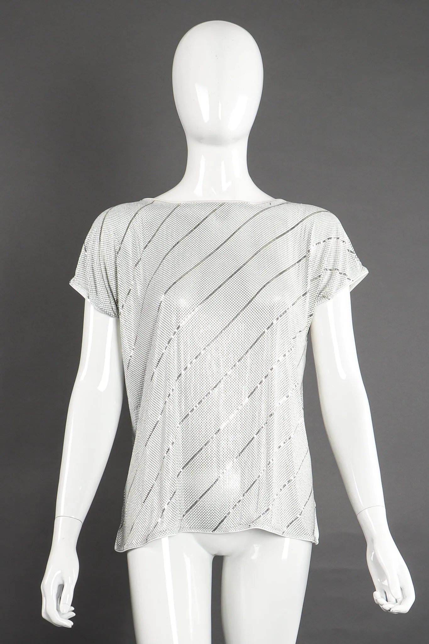 Metal Mesh Stripe Tee