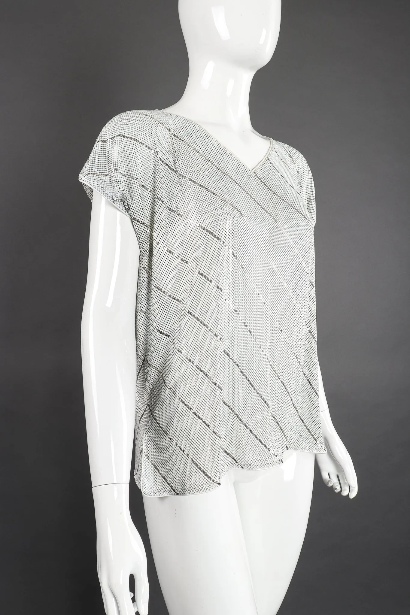 Metal Mesh Stripe Tee