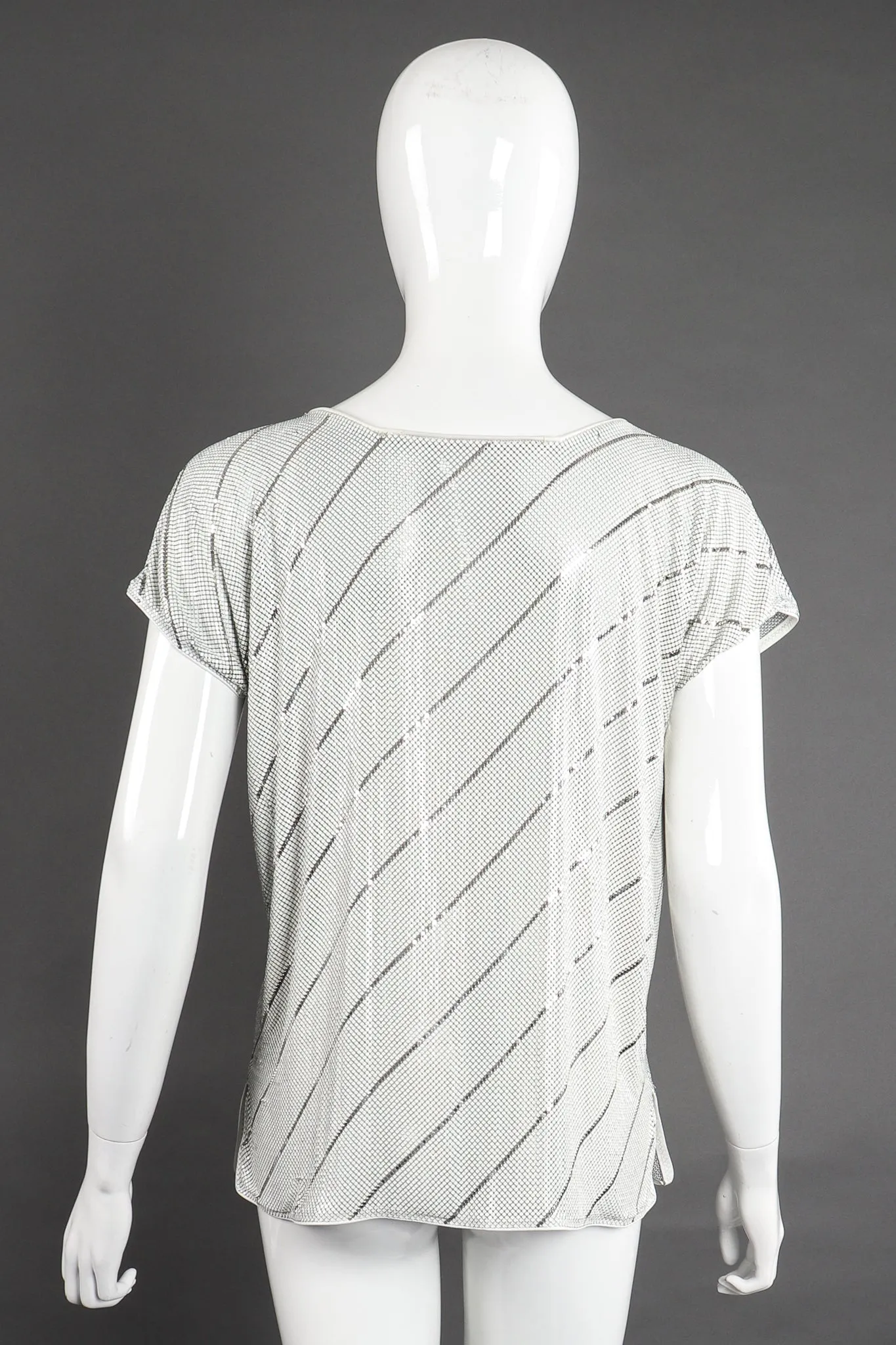 Metal Mesh Stripe Tee
