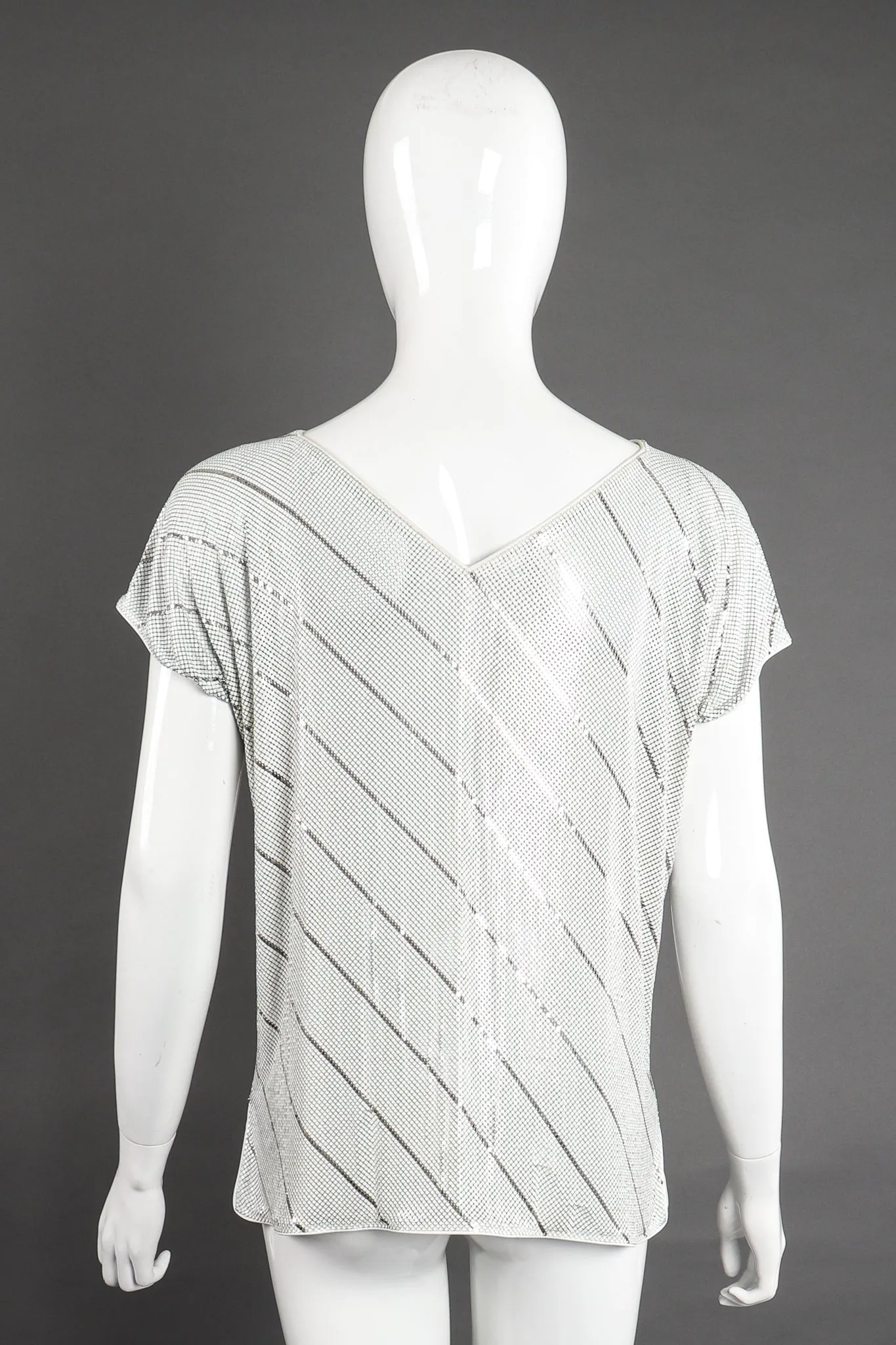 Metal Mesh Stripe Tee