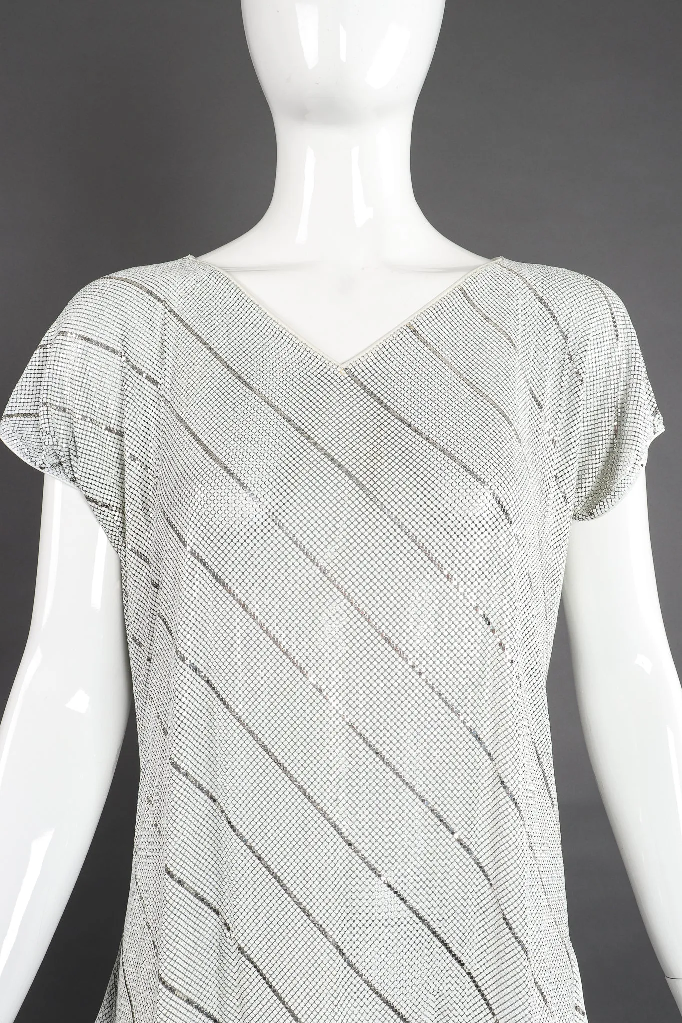 Metal Mesh Stripe Tee