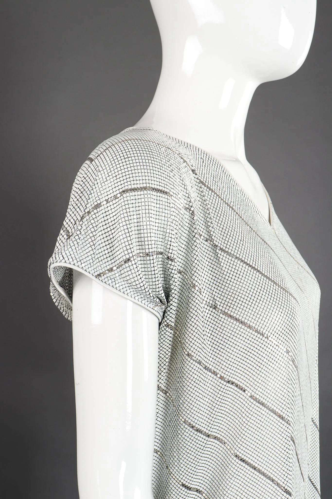 Metal Mesh Stripe Tee