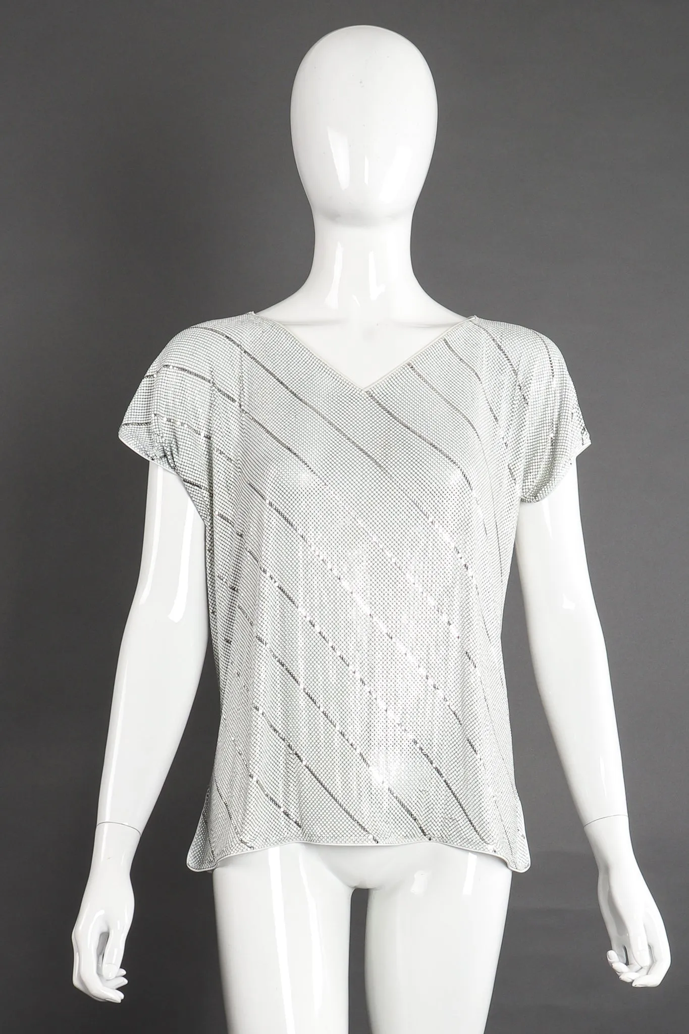 Metal Mesh Stripe Tee