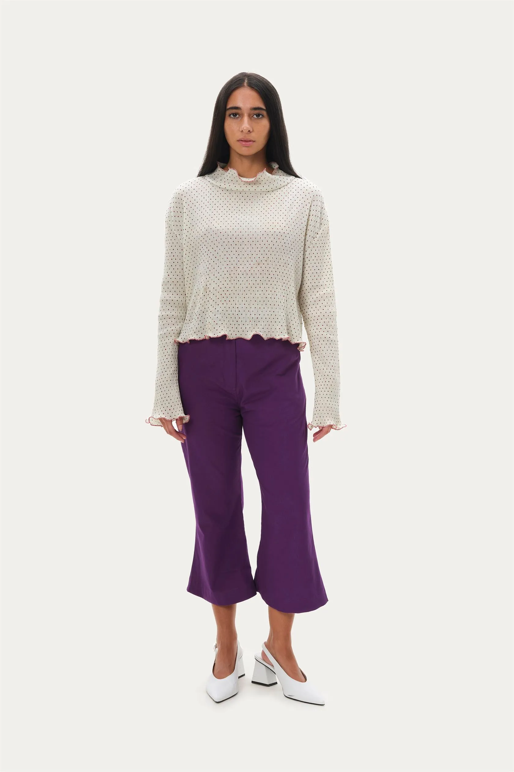 Naushad Ali   I   Cropped pants Grape Signature Spring Summer 2025 Grape Poplin NA SS24 W24P