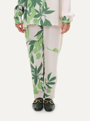 Naushad Ali   I   Straight pants Mangoes & Parrots Signature Spring Summer 2025 Soft Pink Cotton satin NA SS24 W02P