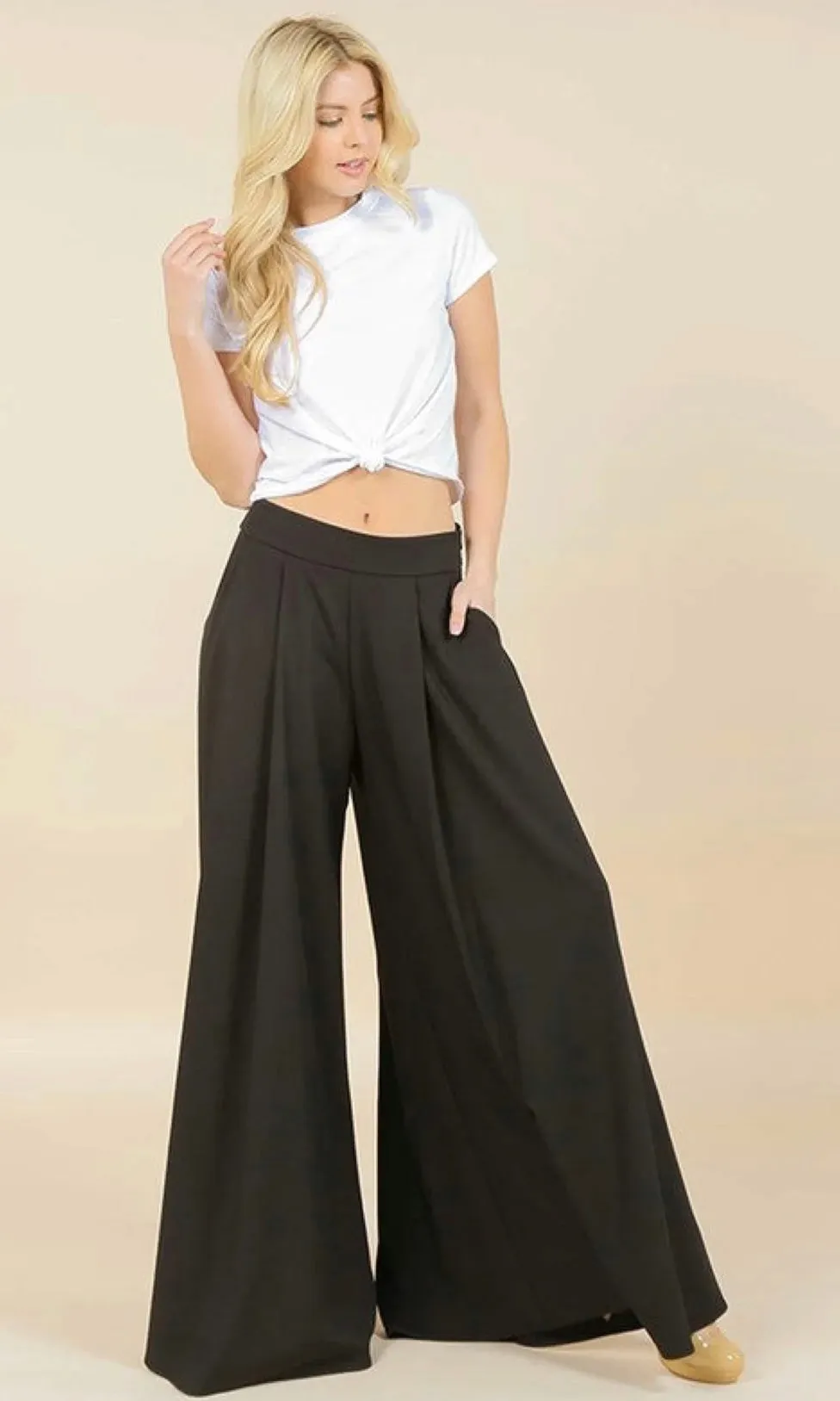 PALAZZO BLACK PANTS