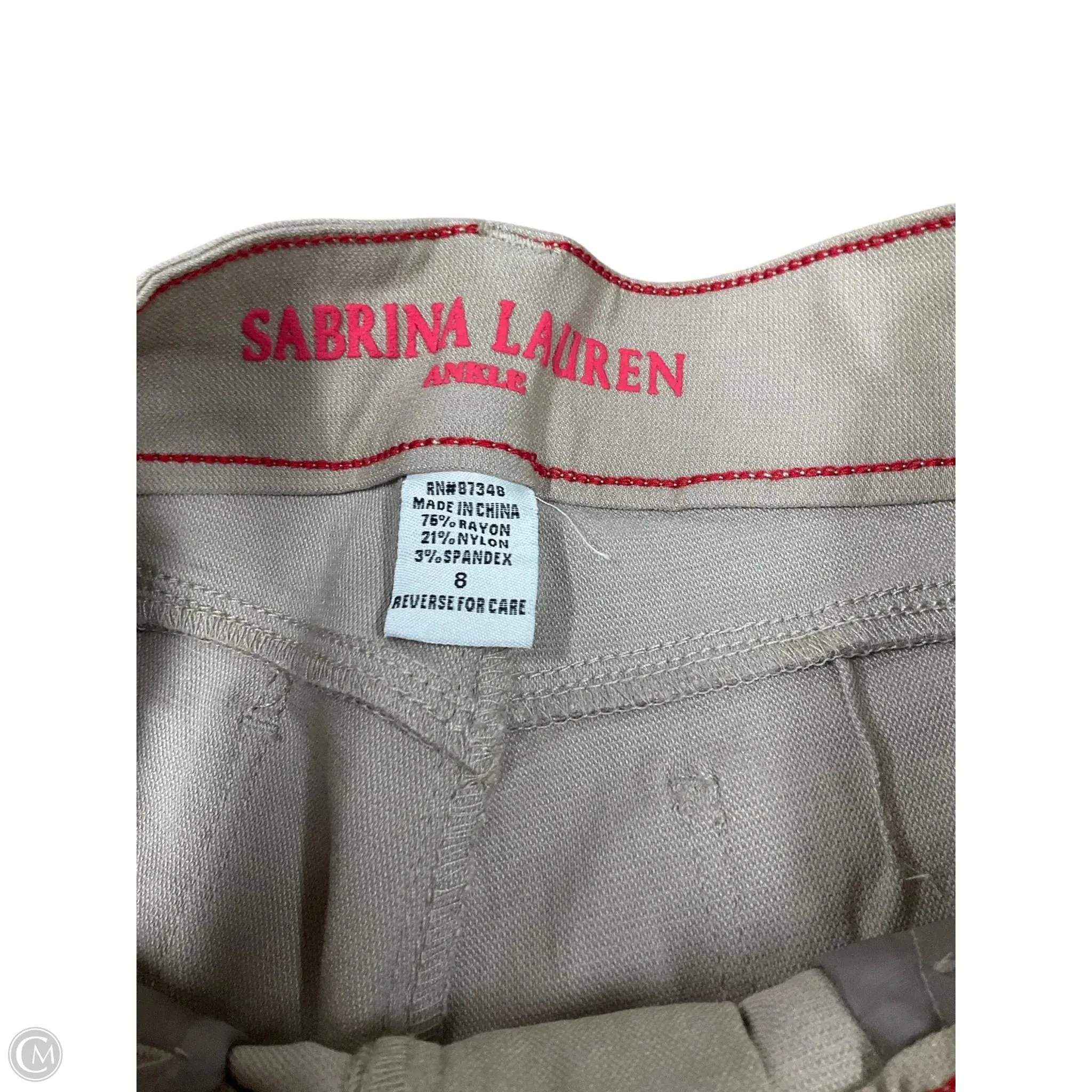Pants Cropped By Clothes Mentor In Tan, Size: 8
